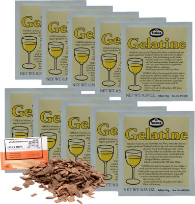 Produktbild von 10 x VIERKA Gelatine 10g - Vierka Weinklärmittel, Schönungsmittel, Gelatine Pulver