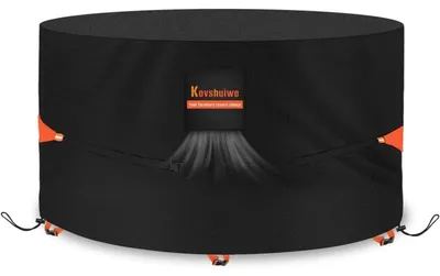 Productafbeelding van Tuinmeubelbeschermer, waterdicht, UV-bestendig, 420D Oxford, diameter 250 cm, hoogte 104 cm