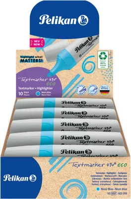 Image de Pelikan Textmarker 490 eco marqueur 10 pièce(s) Pointe biseautée