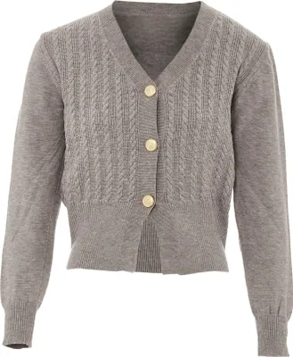 Image de Gilet en tricot pour femmes MALUBA - Gris, taille XS/S