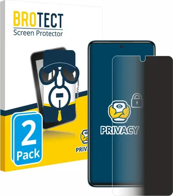 Produktbild von 2x BROTECT Sichtschutzfolie für Xiaomi Poco X3 NFC Anti-Spy Privacy Sichtschutz Blickschutz Folie Blaulicht-Schutz