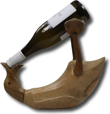 Produktbild von Deko Ente Flaschenhalter Teak Bambus Natur