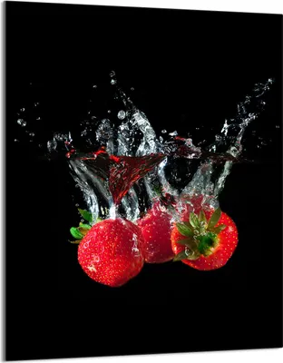 Produktbild von Glasschneidebrett 40x52 Erdbeeren