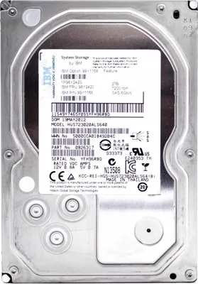 Produktbild von Hitachi HDD 2 TB, 3,5", SAS, 2000 GB, Datacenter, Modell Hus723020ALS640, Server-Festplatte, PC