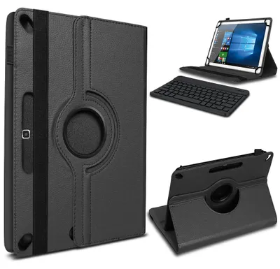 Produktbild von Tablet Hülle Tastatur für Blackview Tab 20 Tasche Schutzhülle Cover Case DrehbarFarben:Schwarz