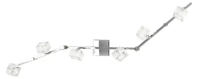 Immagine prodotto di Applique Contemporanea Metropolitan Metallo Cromo Vetro Trasparente 6 Luci G9