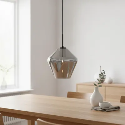 Productafbeelding van Hanglamp Veiro chroom glas Ø 23 x 22cm, AI-gegenereerde afbeelding