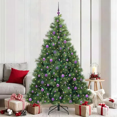 Obrázok produktu pre Maison Exclusive – Umelý vianočný stromček so 300 LED diódam, zelený, výška 210 cm, vyrobený z PE a PVC