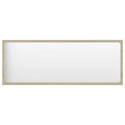 Image de Miroir de salle de bain vidaXL en chêne Sonoma, 100 x 1,5 x 37 cm, aggloméré
