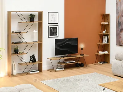 Zdjęcie produktu dla Meble do salonu MATTEO - dąb / czarny