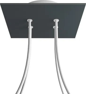 Image de Creative-Cables Rosace Rose-One carrée, 200 mm, avec 4 trous centraux et 4 trous latéraux