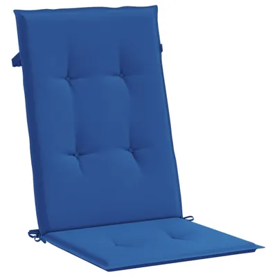 Image de vidaXL Coussin pour chaise de jardin à haut dossier 4 pcs. Bleu royal 120x50x3cm