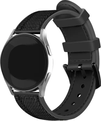 Produktbild von Strap-it Xiaomi Mi Watch Nylon-Hybridarmband (Schwarz)