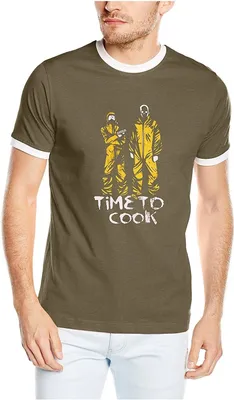 Produktbild von Touchlines Herren T-Shirt Breaking Bad , Kontrast Khaki/Weiss, S