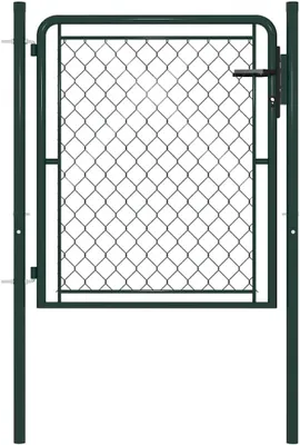 Produktbild von Grünes Stahl-Gartentor, 100 x 75 cm – Zauntür und Zauntor für Garten, Hinterhof und Terrasse