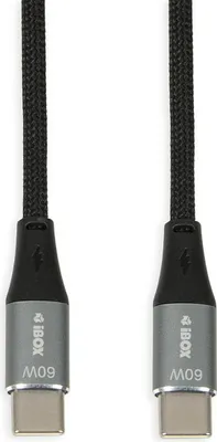 Produktbild von iBOX IKUTC USB-C Kabel 60W 1m Schwarz