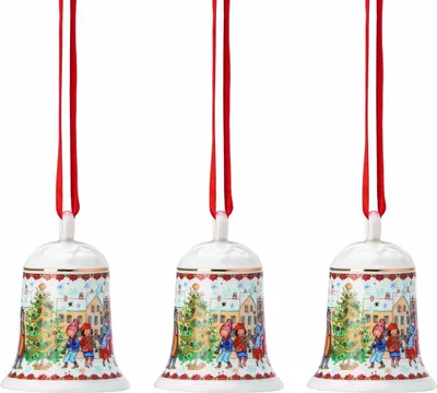 Immagine prodotto di 3 campanelle di porcellana "Campanella di Natale 2023" - Hutschenreuther - 02250-722828-28706