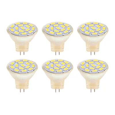 Obrázok produktu pre 6 ks LED žiaroviek GU4, 270 lm, 15 LED diód, úsporné žiarovky, bodové svietidlá MR11, 12 V, 3 W, teplobiele svetlo (3000 K)