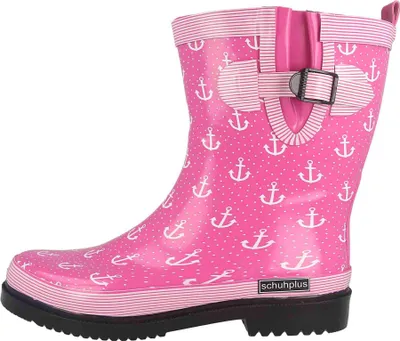 Produktbild von schuhplus Gummistiefel in Übergrößen Pink Marleen-Fuchsia-Weiß große Damenschuhe