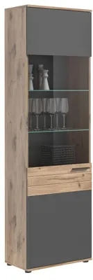 Produktbild von Mason Vitrinenschrank 1 Tür Eiche Nachbildung.