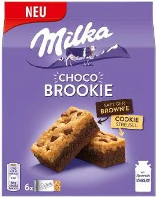 Image de Milka Choco Brookie 6x22g 6 gâteaux au chocolat emballés individuellement avec des pépites de chocolat