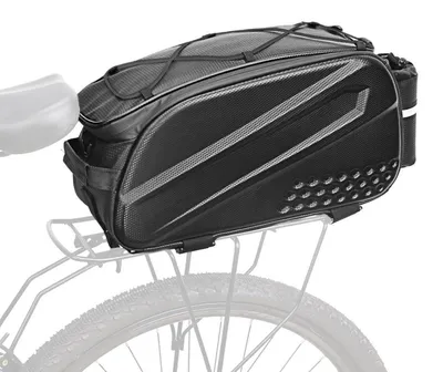 Immagine prodotto di Borsa da bicicletta, portapacchi, 10 litri, impermeabile, nera, 3 in 1