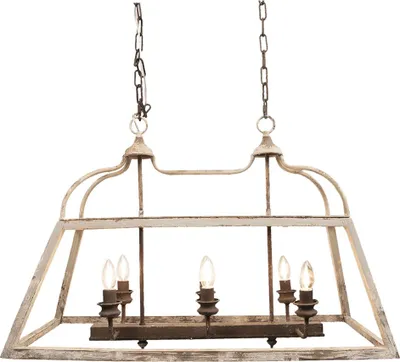 Produktbild von Clayre & Eef Hängelampe 87x35x60 cm Weiß Braun Holz