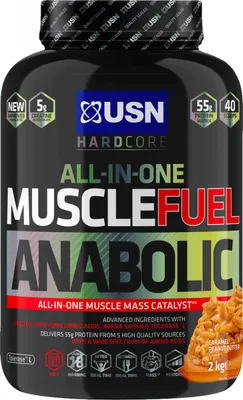 Produktbild von USN Muscle Fuel Anabolic (2000g) Caramel Peanut Butter - Gewichtszunahme - Ohne Kreatin