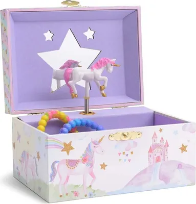 Produktbild von UNIQ Kinder-Schmuckkästchen mit Musik Ballerina (Einhorn) - Pink/Weiß