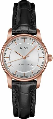 Obrázek produktu pro Dámské náramkové hodinky Mido M7600.3.10.4, pouzdro z růžového zlata, kožený řemínek
