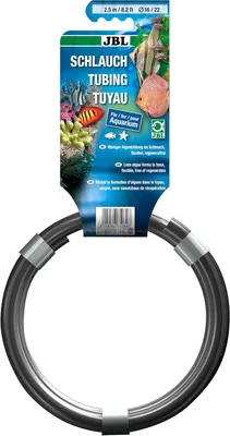 Immagine prodotto di Tubo per acquari – tubo per aria o acqua – 2,5 metri – 16/22 mm – grigio trasparente