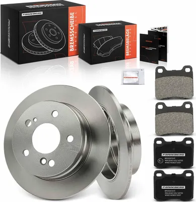 Immagine prodotto di Frankberg 2x dischi freno 4x pastiglie freno asse posteriore per Mercedes-Benz C124 W124 W201 W202