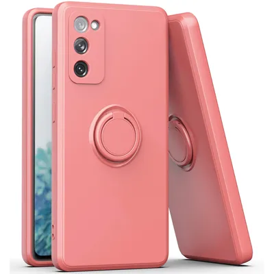 Obrázek produktu pro Samsung S20 FE Pouzdro, s prstencovým držákem a stojánkem, odolné proti poškrábání, měkký silikon pouzdro pro Samsung Galaxy S20 FE/S20 FE 5G/S20 FE 2022 Bordó