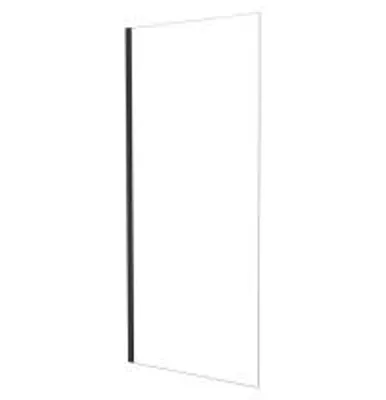 Produktbild von AICA 80x185cm Walk in Dusche 6mm NANO ESG Schwarz Rahmen für Duschwand ohne Tür Duschabtrennung Duschkabine
