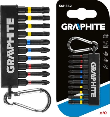 Zdjęcie produktu dla GRAPHITE Zestaw bitów udarowych, 10 szt.
