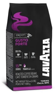 Zdjęcie produktu dla Lavazza Gusto Forte, 1 kg, Americano, Cappuccino, Kawa, Espresso, Ciemna palona