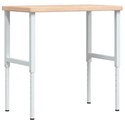 Produktbild von Werkbank 100x60x(73-99,5) cm Massivholz Eiche Rechteckig