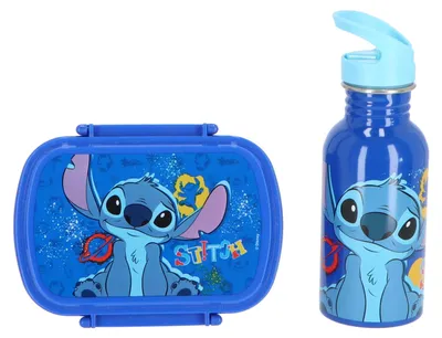 Produktbild von Lilo & Stitch Lunchpaket mit Lunchbox und 500 ml Trinkflasche aus Edelstahl für Schule