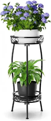 Produktbild von Famanu Pflanzenstandhalter 2 Etagen - 67 cm hoch, Metall, für Innen und Außen