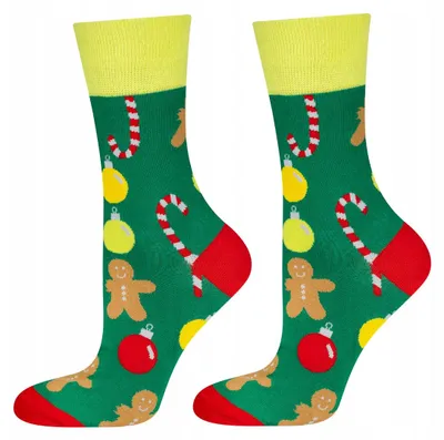 Produktbild von Soxo Herren Baumwollsocken Weihnachts-Motiv Bunt 40-45