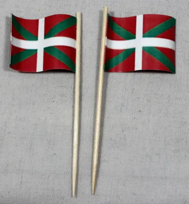 Produktbild von Party-Picker Flagge Baskenland Papierfähnchen in Spitzenqualität 25 Stück Beutel