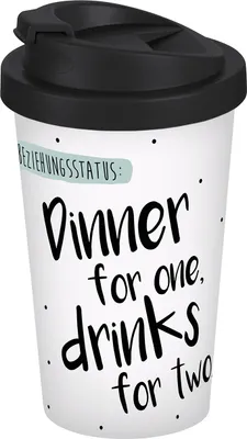 Produktbild von Coffee to go Becher Dinner for one 400ml