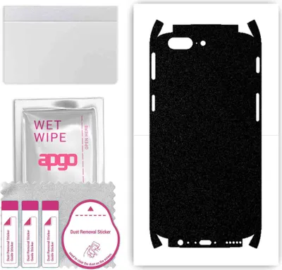 Produktbild von apgo Rückseite + Seiten Schutzfolie, Skin, kompatibel mit OnePlus 5, Hinten Displayschutzfolie aus Vinylfolie, kratzfest, einfache Montage - Mattschwarz