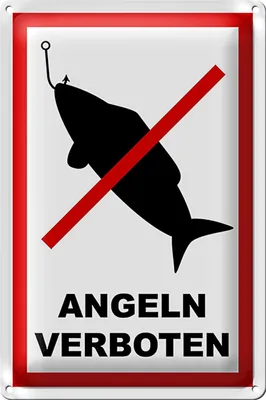 Produktbild von Blechschild Hinweis 20x30cm Angeln verboten
