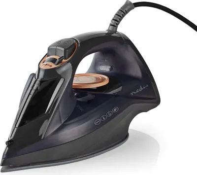Produktbild von Nedis, Dampfbügeleisen 2200 W 0,26 L mit Keramiksohle, Schwarz