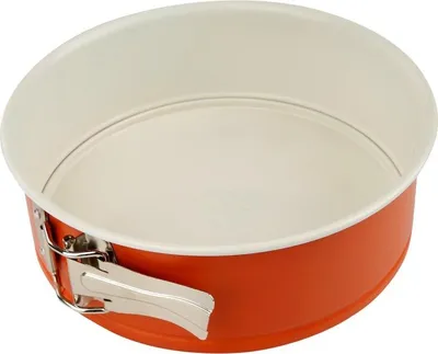 Produktbild von Dr. Oetker Springform Ø 20 cm DieMaus, runde Backform, hochwertige Kuchenform aus Stahlblech, Form mit keramisch verstärkter Antihaftbeschichtung (Farbe: Maus-Orange/Creme)