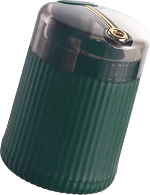 Image de Distributeur automatique de cure-dents Pop Up Compact Grande capacité Fenêtre transparente Boîte à cure-dents pour la cuisine Vert foncé