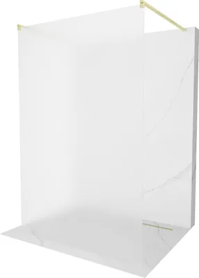 Image de Mexen Kioto paroi de douche 120 x 200 cm, verre dépoli 8 mm, or brossé - 800-120-002-55-30