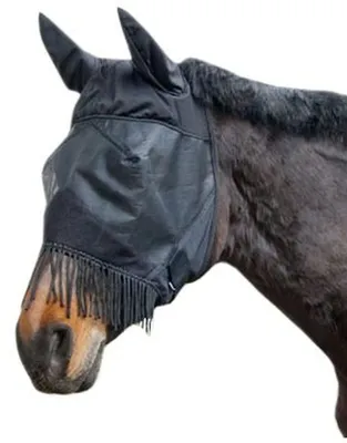 Produktbild von Covalliero Fliegenschutzmaske Cob, mit Ohrenschutz, Schwarz