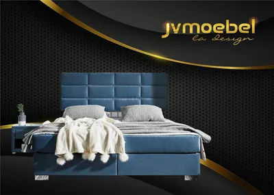 Produktbild von Luxus Boxspring Bett 140 160 180 x 200cm Betten Doppel Schlafzimmer Möbel Stoff